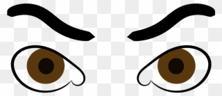 Free Clip Art Eyes - Clipart Angry Eyes - Png Download