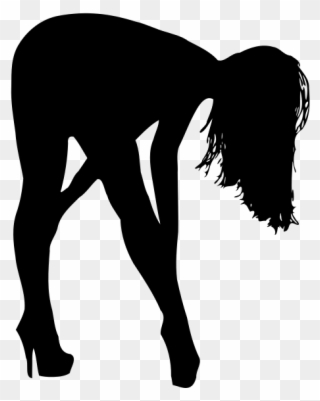 Woman Silhouette - Silhouette Of A Woman Bending Over Clipart