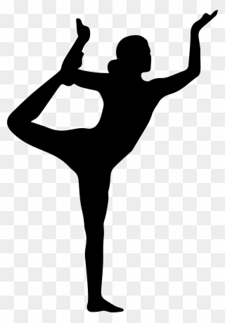 Female Yoga Pose Silhouette - Yoga Pose Silhouette Png Clipart