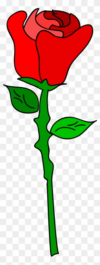 Romance Clipart Red Rose - Cartoon Rose No Background - Png Download