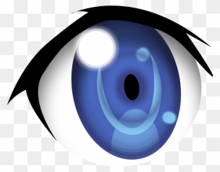 Blue Eyes Clipart Closed Eye Free Collection - Anime Blue Eyes Drawing - Png Download