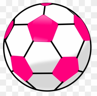 Soccer Ball With Hot Pink Hexagons Clip Art - Desenho Bola De Futebol - Png Download