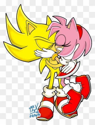 Gift Art Sonamy Sonic - Sonic Kiss Tails Clipart