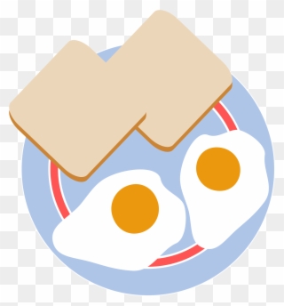 Japanese Food Clipart Eye - Cartoon Eggs And Toast - Png Download