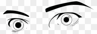 Can Use For Book Cover, Man Eyebrows Clipart Transparent - Eyes Wide Open Cartoon - Png Download