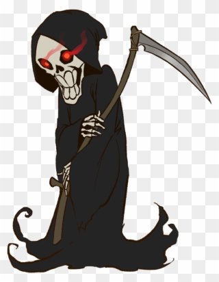 Female Clipart Grim Reaper - Halloween Grim Reaper Cartoon - Png Download