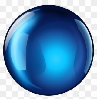 Crystal Sphere Clipart, Vector Clip Art Online, Royalty - Blue 3d Ball Png Transparent Png