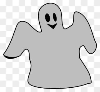 Ghost Girl Cliparts - Grey Ghost Clipart - Png Download