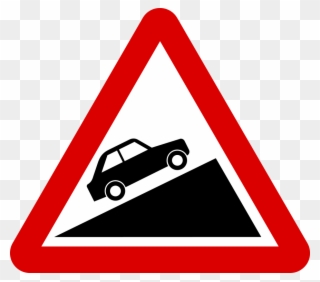 Singapore Road Signs - Traffic Signs Steep Ascent Clipart
