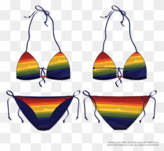 Clip Art Women Beachwear Swim Suit - Brassiere - Png Download