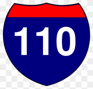 Highway Clipart Freeway Sign - Number 110 Clip Art - Png Download