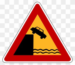 South Korea Road Sign - Danger Falling Rocks Sign Clipart