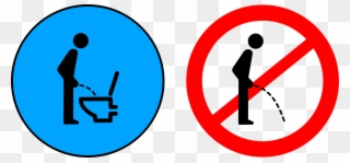 Urination Sign Urine Number Toilet - No Peeing Sign Clipart