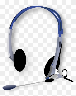Headphones With Microphone - Headphones Clip Art - Png Download
