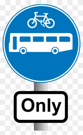 Free Roadsign Buses And Bikes - Choose How You Move Clipart