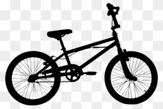 Bicycle Silhouette Clip Art At Getdrawings Com - Bmx Bikes - Png Download