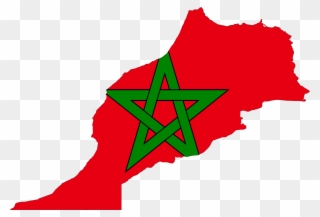 Morocco Flag Map Clipart