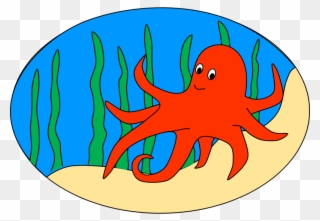 Octopus Free To Use Cliparts - Cartoon Octopus In Sea - Png Download