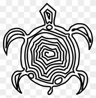 Clipart Info - Polynesian Tribal Turtle Drawings - Png Download