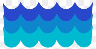 Waves Pattern Blue - Olas De Agua Dibujo Clipart