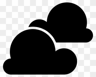 Svg Library Library Two Black Stormy Symbol - Nubes Negras Dibujo Clipart