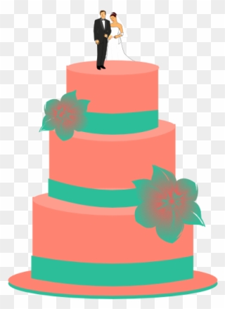 Icing Clipart Two Tier Cake - Wedding Cake Cliparts Png Transparent Png