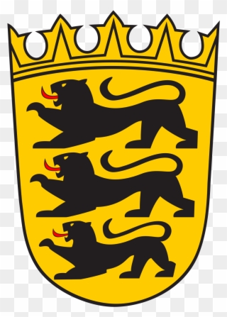 Flag: State Flag With Lesser Arms Of Baden-württemberg Clipart