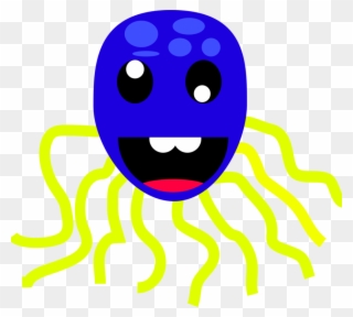 Drawing Octopus Smiley Organism Robot - Openclipart - Png Download