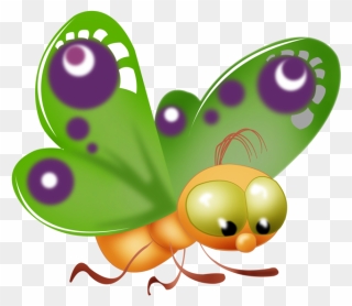 Baby Butterfly Cartoon Clip Art Pictures - Butterfly Cartoon Image Transparent Background - Png Download