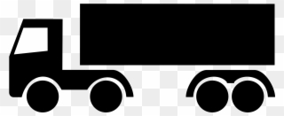 Lkw Mit Aufleger Aus Zusatzzeichen 1048-14 - Truck Symbol Clipart