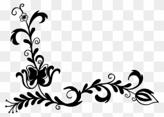 Corner Flower Drawing At Getdrawings Com Free For Are - Floral Corner Design Png Clipart