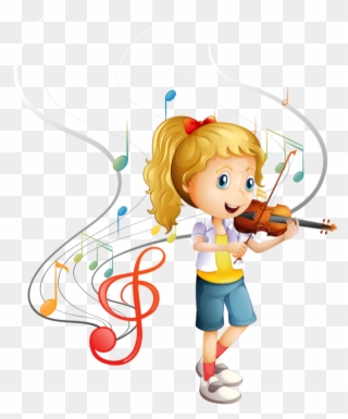 Personnages, Illustration, Individu, Personne, Gens - Violin Girl Clipart
