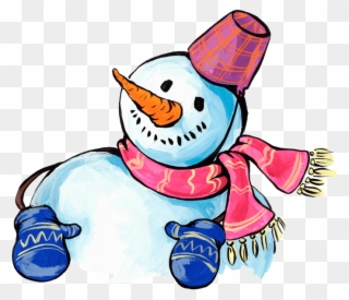 Snowman Winter Carro - Schneemann Comic Clipart