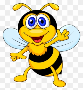 2 Bee Clipart, Bee Cards, Bee Pictures, Bee - Cartoon Bee - Png Download
