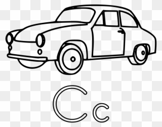 C Is For Car - Colouring Page Of Car Clipart