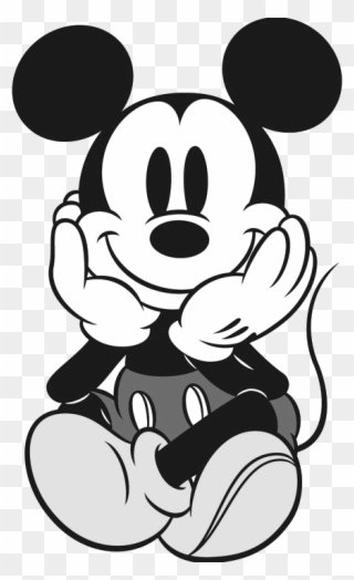 Art Cute Black And White Disney Cool Cartoon Mickey - Black And White Disney Clipart
