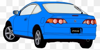 Animated Car - Car Clip Art Back View - Png Download