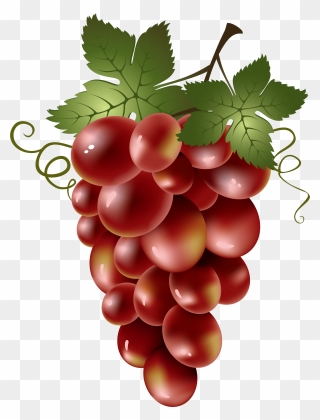 Фотки Vegetable Pictures, Fruit Clipart, Food Clipart, - Red Grapes Clip Art - Png Download