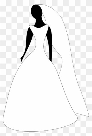 Bride Silhouette Png Free Vector Gra - Vestido Novia Vector Png Clipart