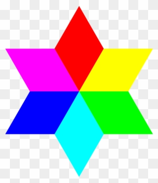 6 Color Diamond Hexagram Png Images - 6 Color Clipart