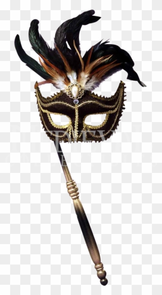 Black Venetian Masquerade Mask - Masquerade Ball Masks Png Clipart