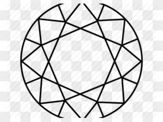 Drawn Diamonds Circle - Simple Geometric Diamond Drawing Clipart