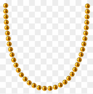 Banner Library Library Bead Necklace Clipart - Gold Bead Necklace Png Transparent Png