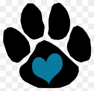 Blue Paw Print Transparent Clipart