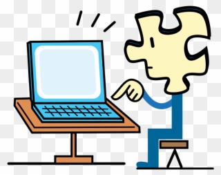 People Working With Computers Clipart