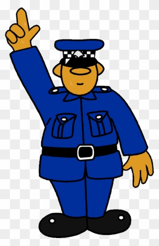 Officer Cartoon Clip Art Gesture - Traffic Police In Cartoon - Png Download