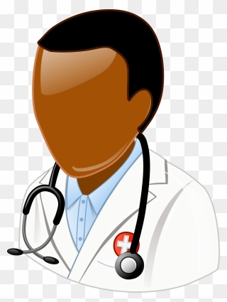 Vector Royalty Free Brown With Hair Big - Clip Art Doctor Physician - Png Download