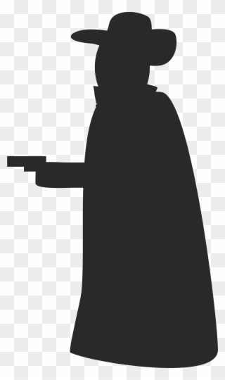 Silhouette At Getdrawings Com - Robber With Gun Png Clipart
