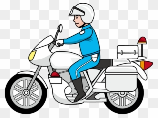 Police Clipart Jacket - Police Motorcycle Clipart - Png Download