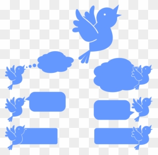 Blue Bird Clipart Bird Clip Art - Social Media Network Blue Icons - Png Download